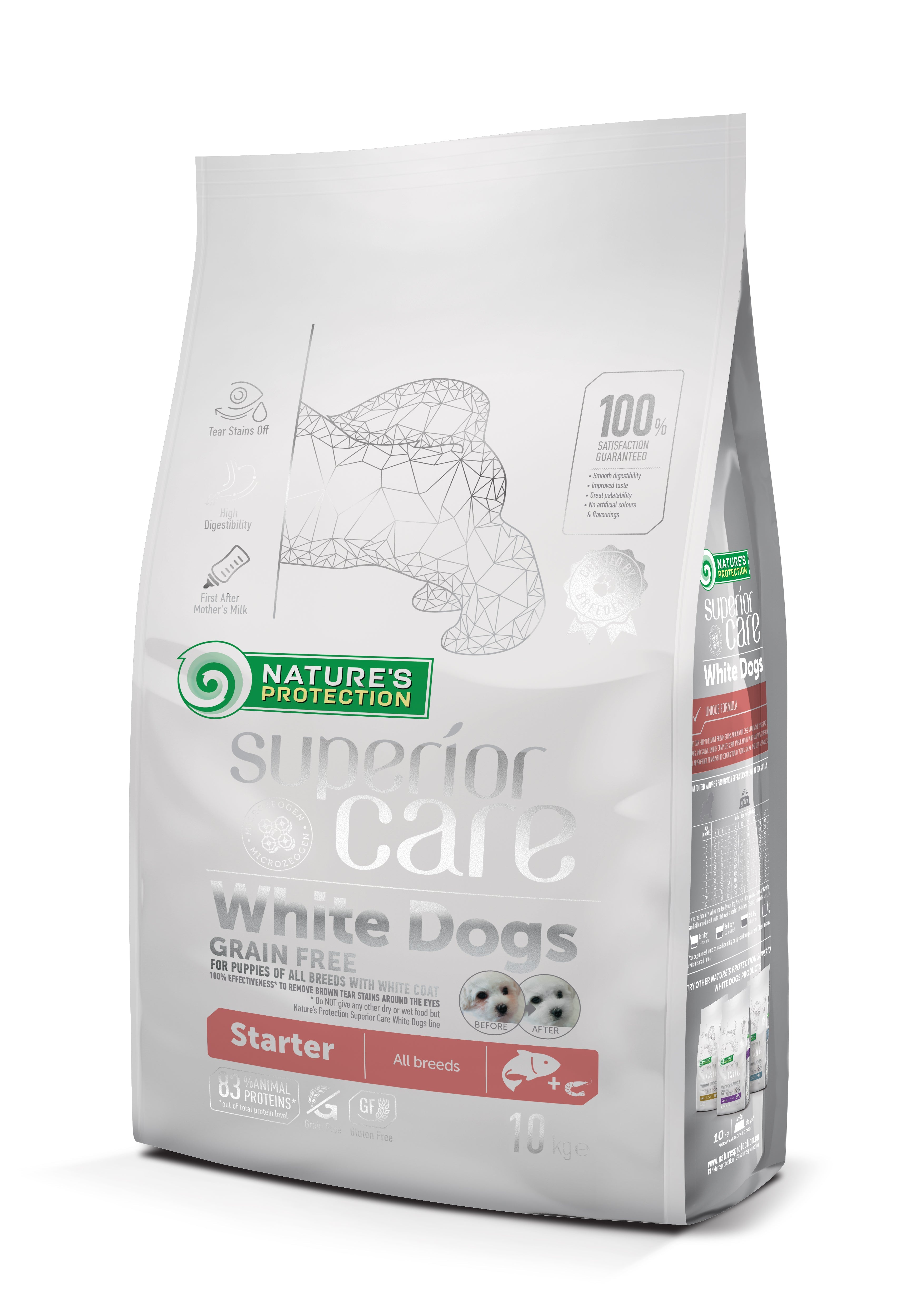 Nature's Protection Superior Care White Dogs Grain Free  Salmon Starter All Breeds