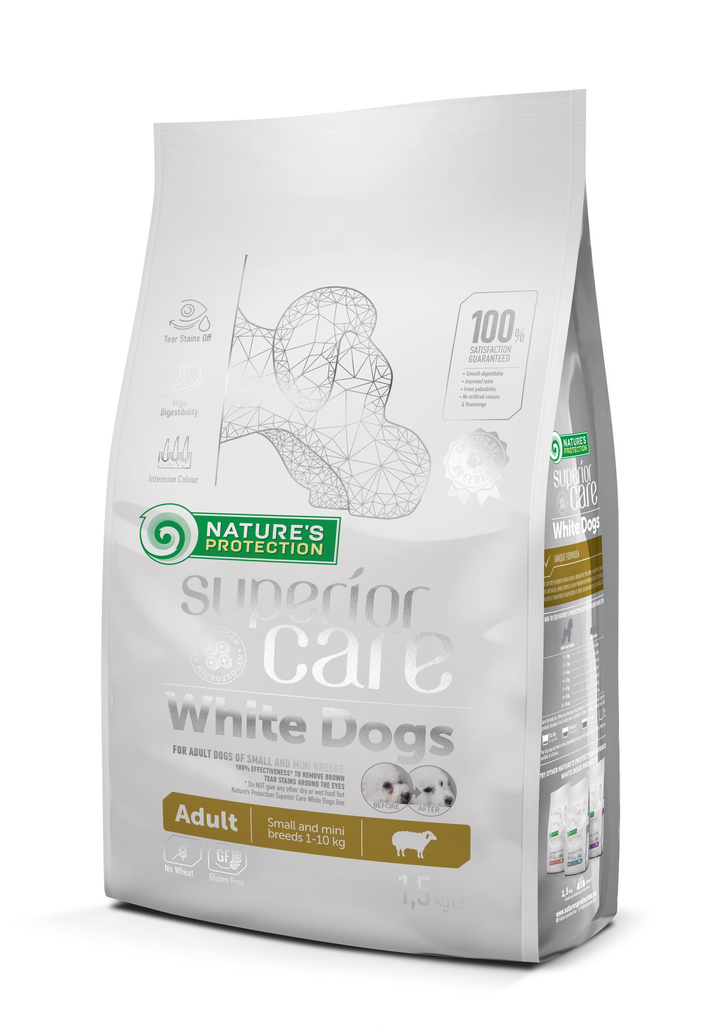 Nature's Protection Superior Care White Dogs Lamb Adult Small and Mini Breeds