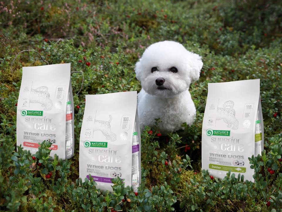 Nature's Protection Superior Care White Dogs Grain Free Salmon Junior All Breeds